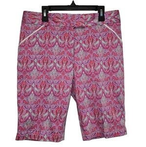 Peter Millar, Women's SIZE 8 Pink Paisley Shorts